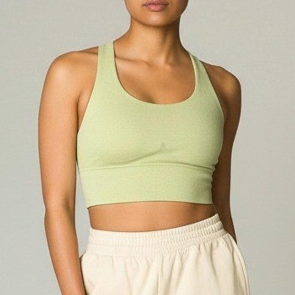 Y2K Green 90s 2000s Crisscross Macrame Retro Activewear‎ Sports Bra Top Medium